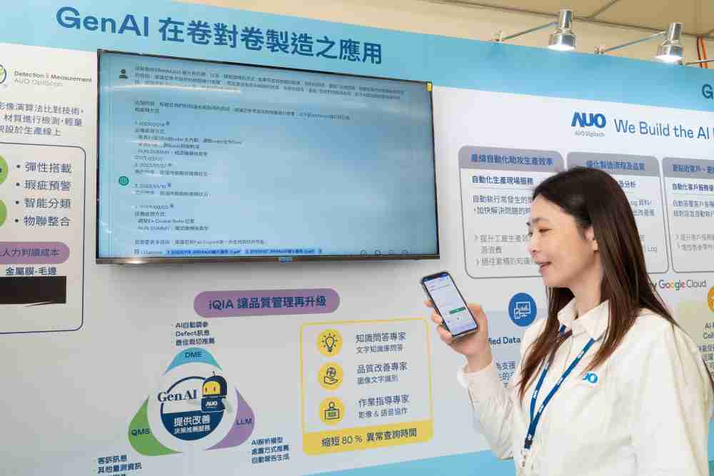 牛牛游戏数位积极发展数智化转型，，透过AI落地应用优化制造流程，，，，革新人力、、生产效率与设备维护效益，，，图为〝智能质量推升助手-iQIA〞（Intelligent quality improve assistant）应用情境，，，协助质量管理再升级。。。。